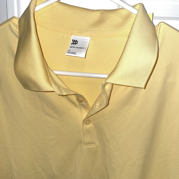 Polo All in Motion Men’s Size medium yellow NWT - Picture 3 of 6